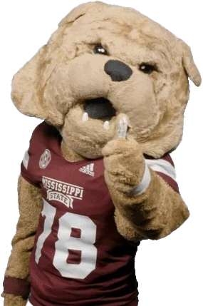 Bully, our mascot, giving a thumbs up